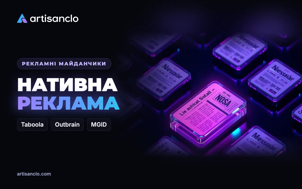 Нативна реклама в арбітражі: фільтрація, майданчики та трекінг у Taboola, Outbrain і MGID