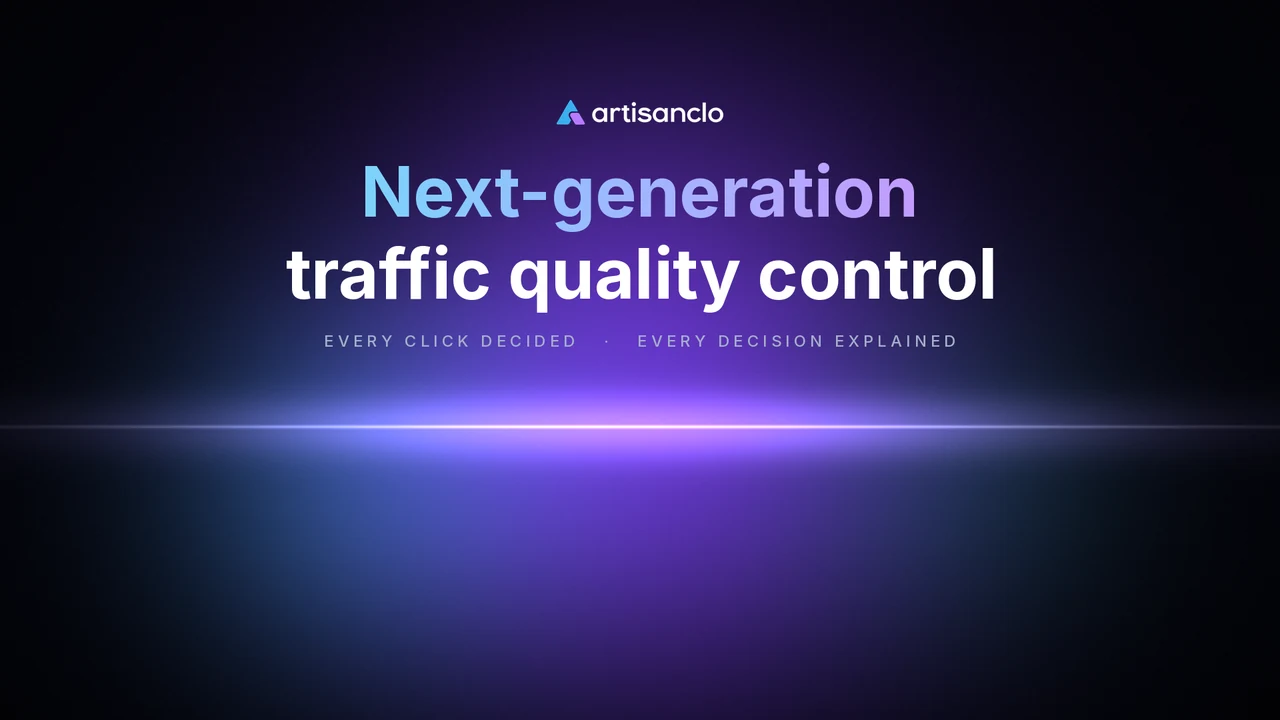 ArtisanClo dashboard in motion: click verdicts, filter diagnostics, ROI and traffic quality